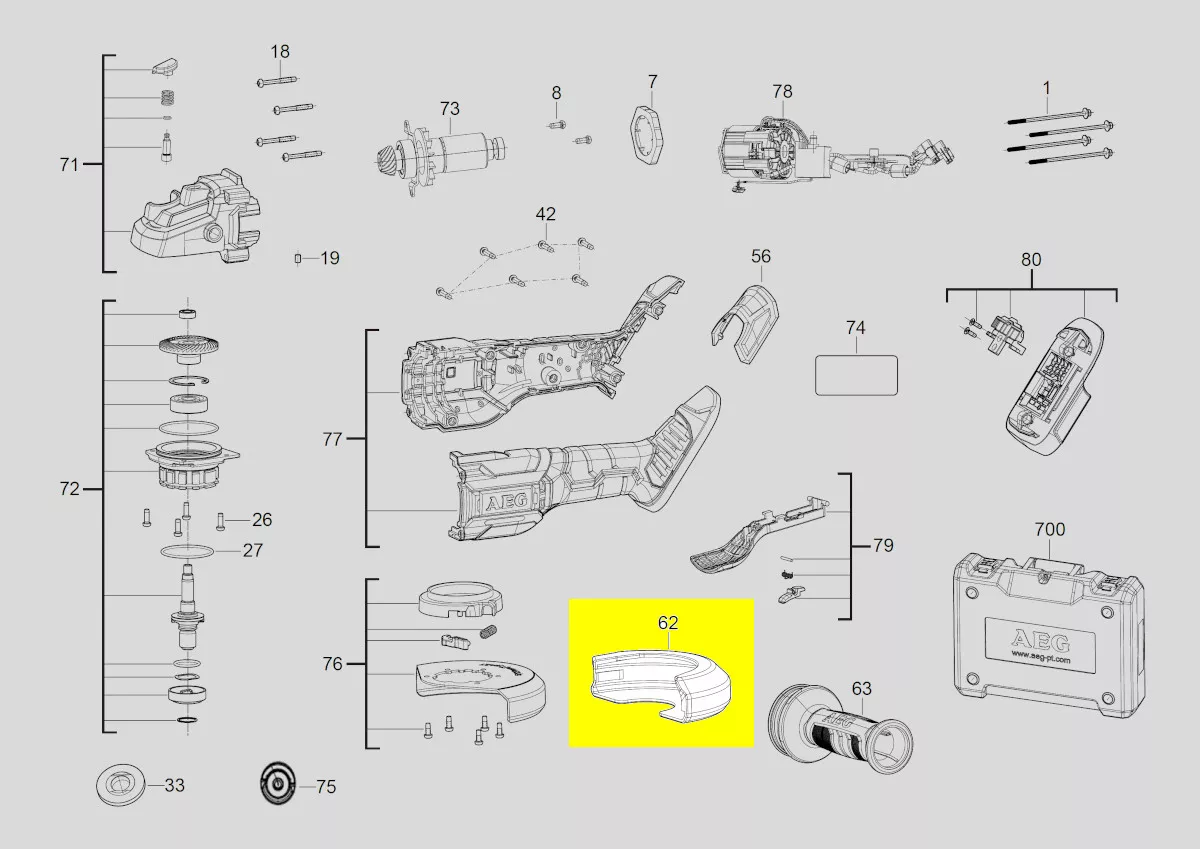 Capot de tronçonnage réf. 4931466526 AEG